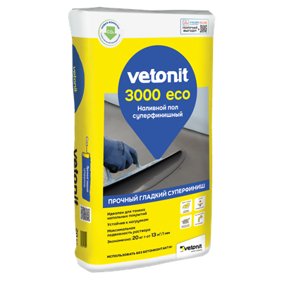 ВЕТОНИТ 3000 ЭКО наливной пол суперфинишный (20кг) 1024709 - фото 12110