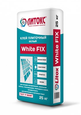 ЛИТОКС WHITE FIX Белый клей для мозаики и камня (25кг) 6--r5VrrguQSJyU2KrqgH1 - фото 12133