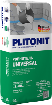 ПЛИТОНИТ Universal наливной пол быстротвердеющий самовыравнивающийся (20кг) p2et-VfWj3K5fQgbZ_gzN2 - фото 12554