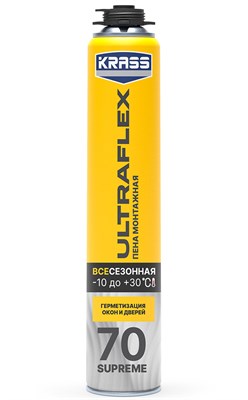 KRASS ULTRAFLEX 70 ПЕНА МОНТАЖНАЯ ПИСТОЛЕТНАЯ ВСЕСЕЗОННАЯ (0,89л) kICBxMEchkWnVCBDlk2wK3 - фото 14640