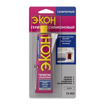 ХЕНКЕЛЬ Герметик Силиконовый Санитарный ЭКОН (белый) (70мл) 3002430 qx6J9FXwhupPr5vd6MpVw2 - фото 15552