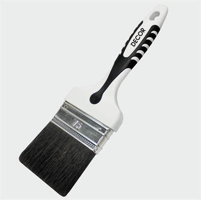 Кисть Black White для финишных работ 50х15мм, темн. ворс, 2К ручка 8q4NJne9hf2lYpHe3jN6V1 - фото 17260