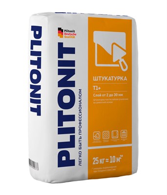 ПЛИТОНИТ T1+(МаксиСлой) цементная штукатурка для наруж. и внут. работ с армирующими волокнами (25кг) O4q0dFJsj2q-fHWxI-Ep-3 - фото 18459